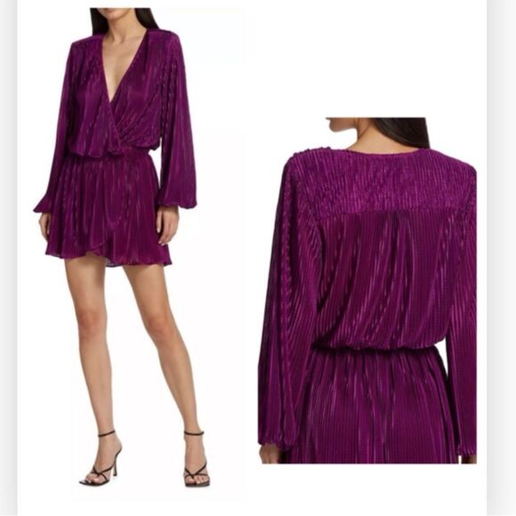 Ramy Brook Joanna Pleated Minidress size S NWT Small $545 - Picture 1 of 10